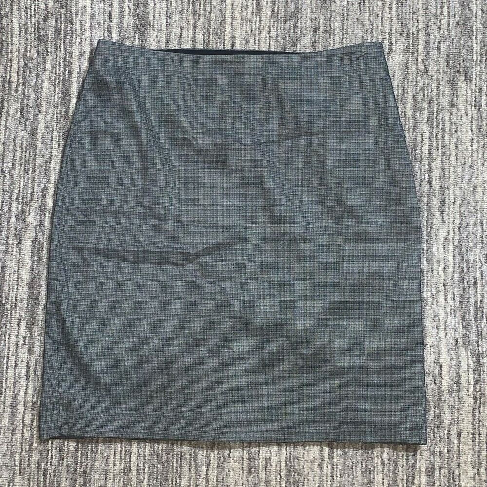 The Limited Collection Womens 8 A Line Mini Skirt Black Gray Side Zipper‎ Lined